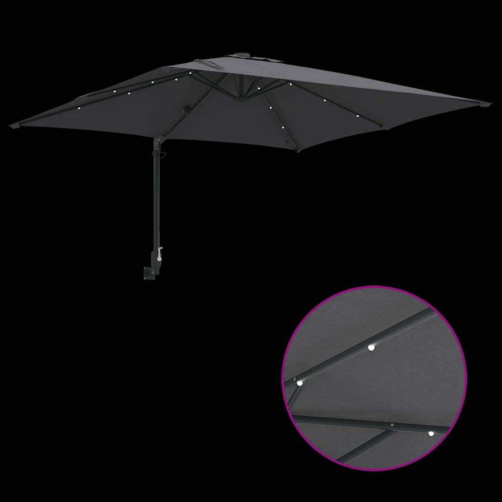 vidaXL Parasolka ogrodowa Antracyt 248,5 x 247,5 x 160 cm
