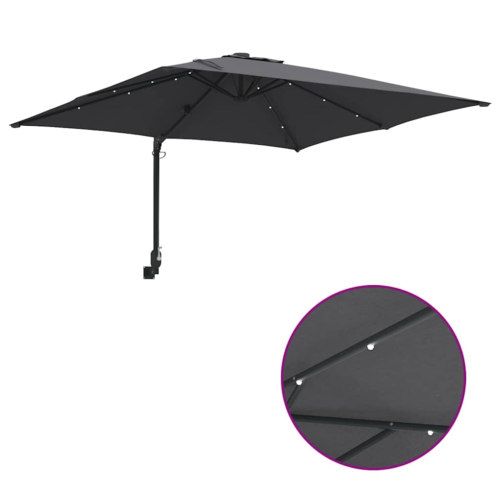 vidaXL Parasolka ogrodowa Antracyt 248,5 x 247,5 x 160 cm