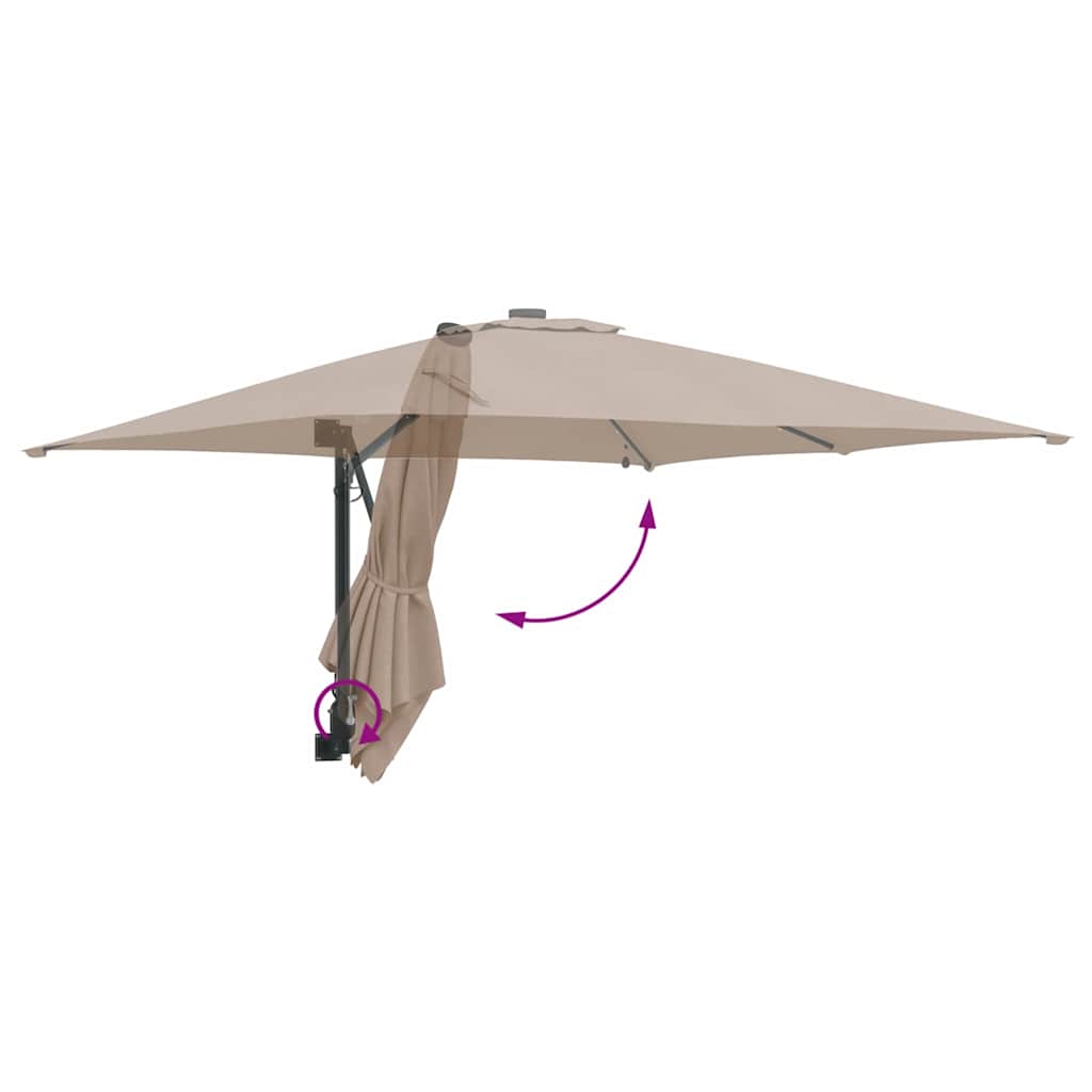 vidaXL Parasolka ogrodowa Ciemnoszary 248,5 x 247,5 x 160 cm