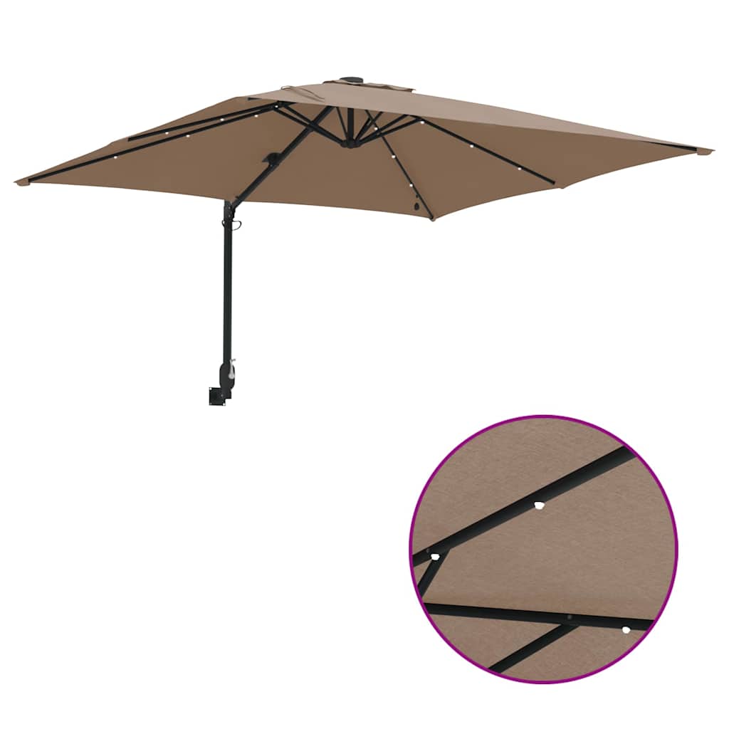 vidaXL Parasolka ogrodowa Ciemnoszary 248,5 x 247,5 x 160 cm