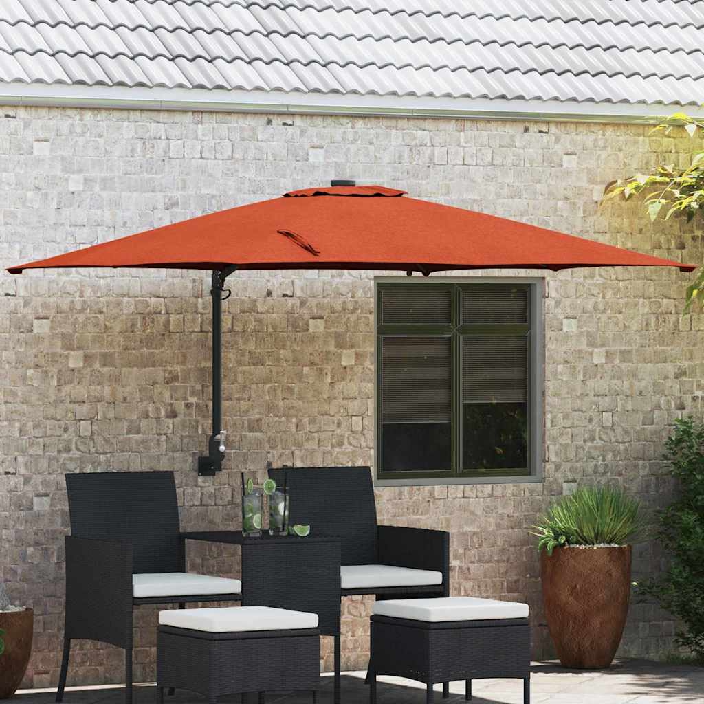 vidaXL Parasolka ogrodowa terakota 248,5 x 247,5 x 160 cm