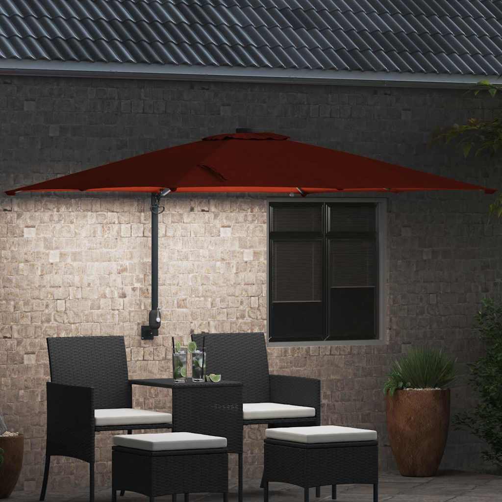 vidaXL Parasolka ogrodowa terakota 248,5 x 247,5 x 160 cm