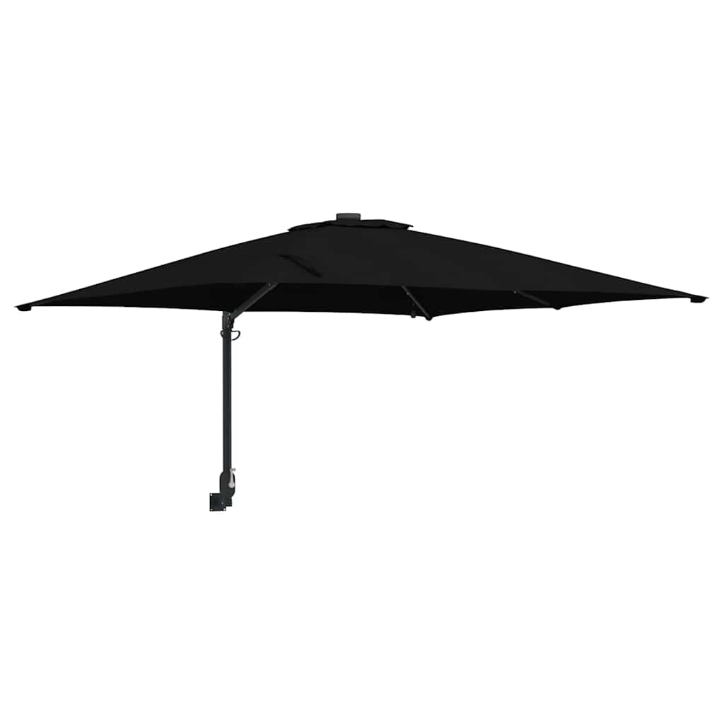 vidaXL Parasolka ogrodowa Ze LED Lights Czarny 248,5 x 247,5 x 160 cm