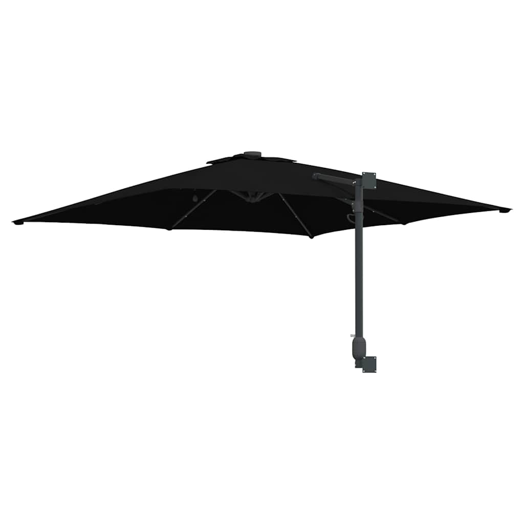 vidaXL Parasolka ogrodowa Ze LED Lights Czarny 248,5 x 247,5 x 160 cm