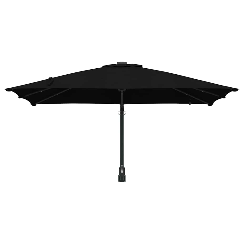 vidaXL Parasolka ogrodowa Ze LED Lights Czarny 248,5 x 247,5 x 160 cm