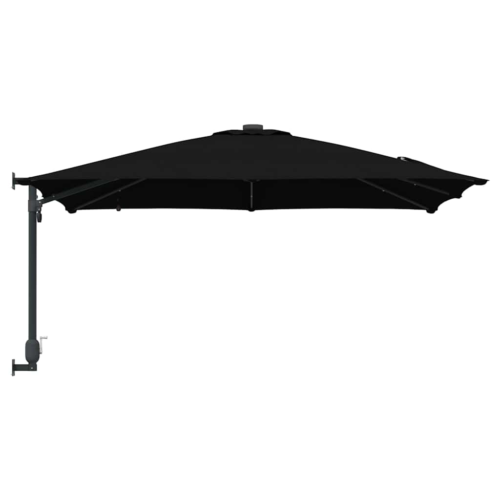 vidaXL Parasolka ogrodowa Ze LED Lights Czarny 248,5 x 247,5 x 160 cm