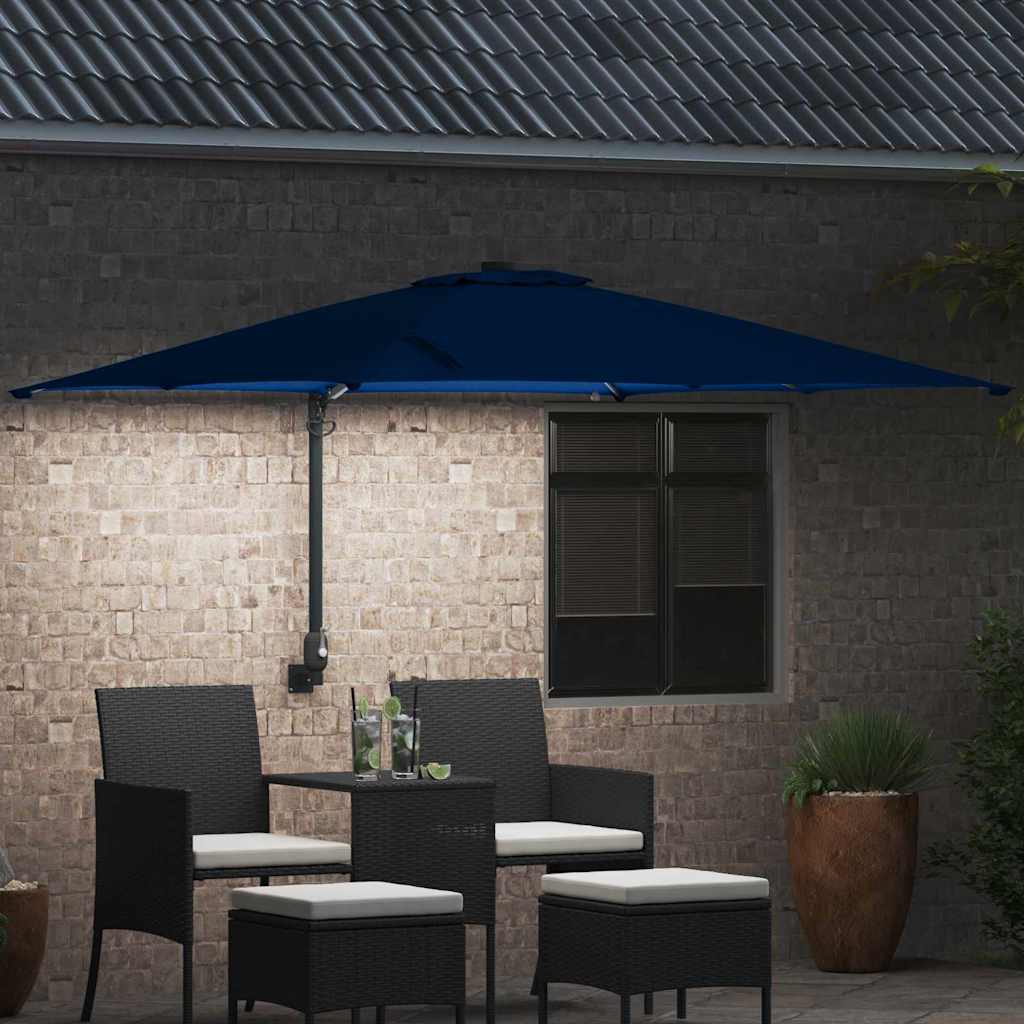 vidaXL Parasolka ogrodowa Niebieski azur 248,5 x 247,5 x 160 cm