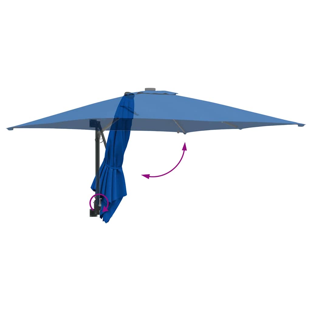 vidaXL Parasolka ogrodowa Niebieski azur 248,5 x 247,5 x 160 cm