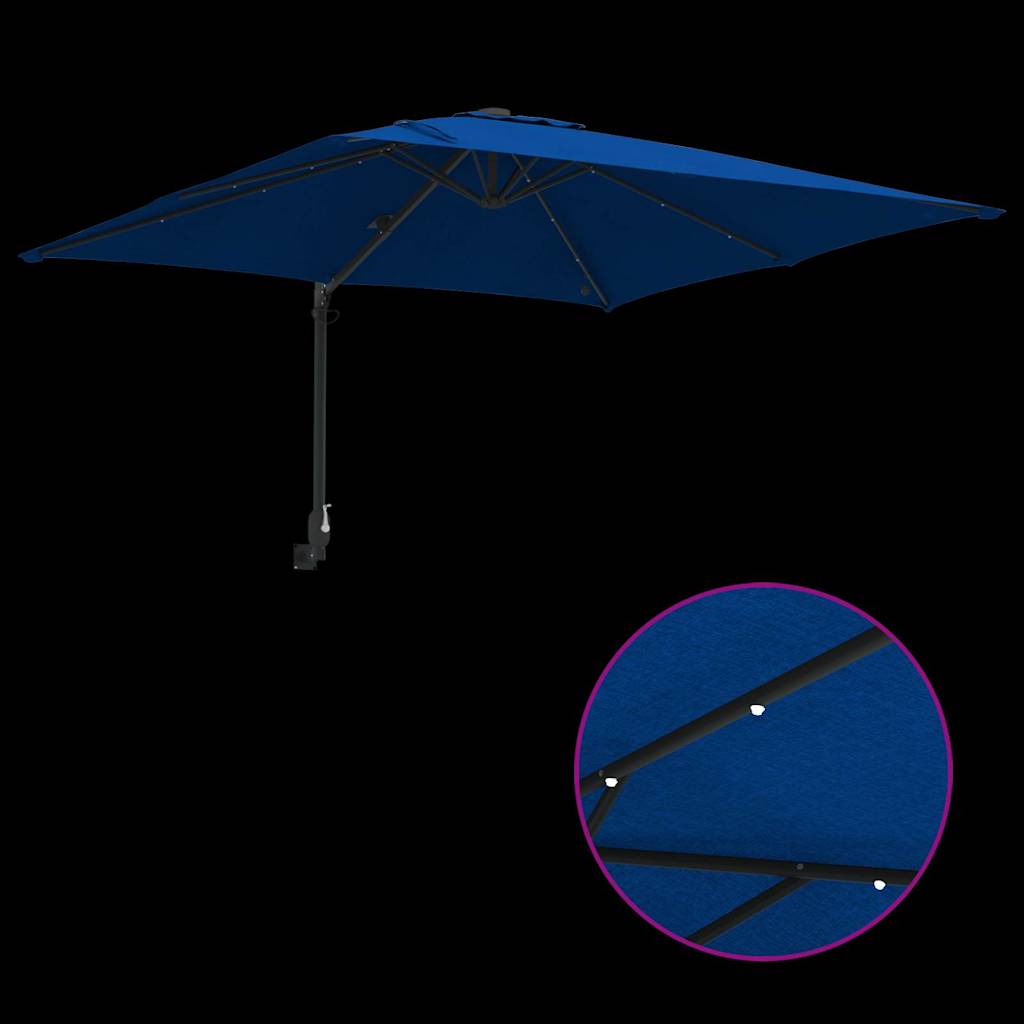 vidaXL Parasolka ogrodowa Niebieski azur 248,5 x 247,5 x 160 cm