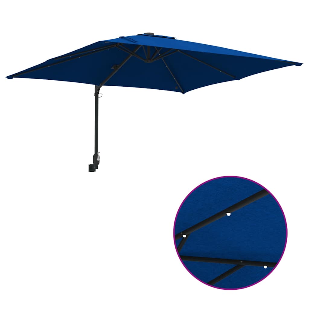 vidaXL Parasolka ogrodowa Niebieski azur 248,5 x 247,5 x 160 cm