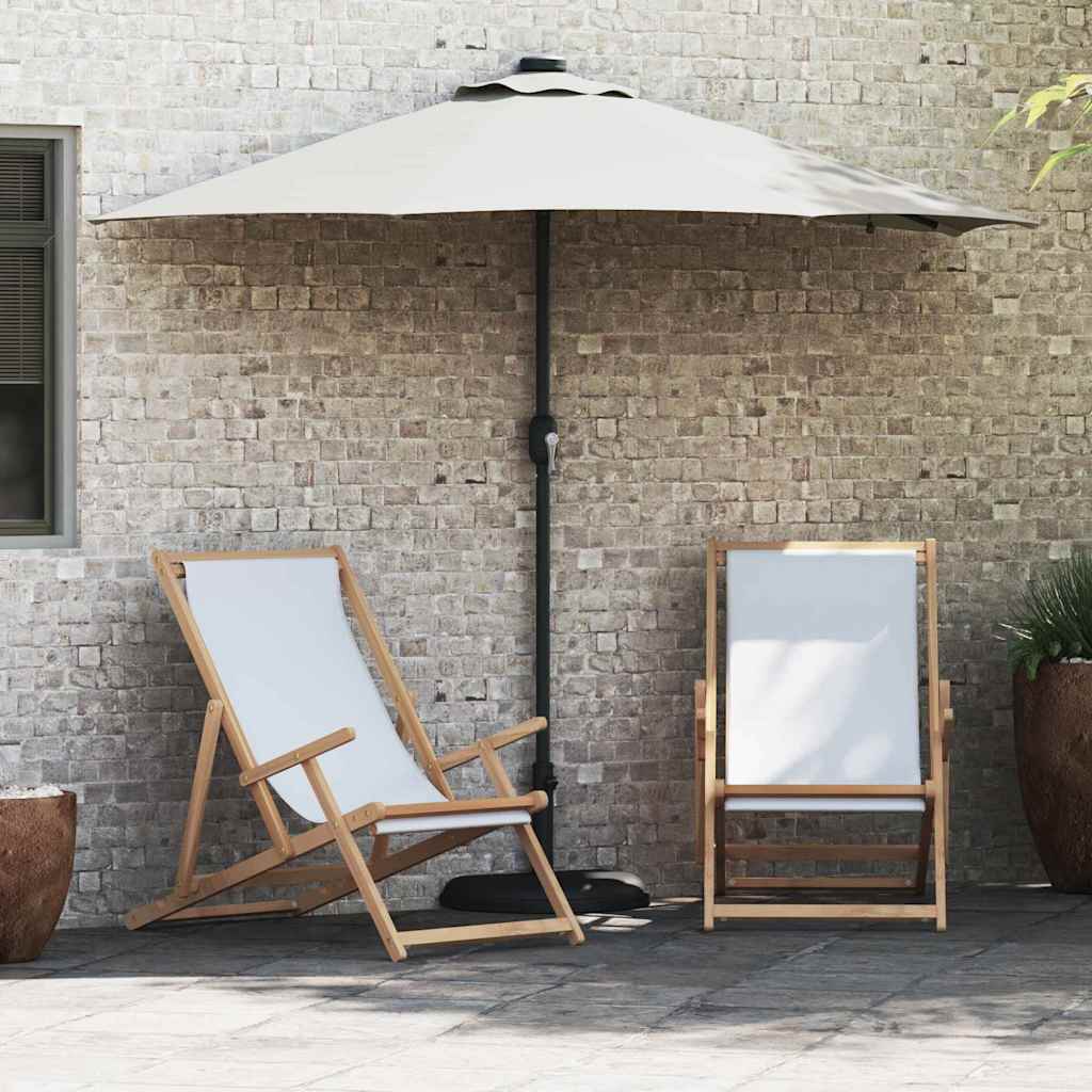 vidaXL Parasolka ogrodowa piaskowy 294 x 150 x 223 cm Poliester i Stal
