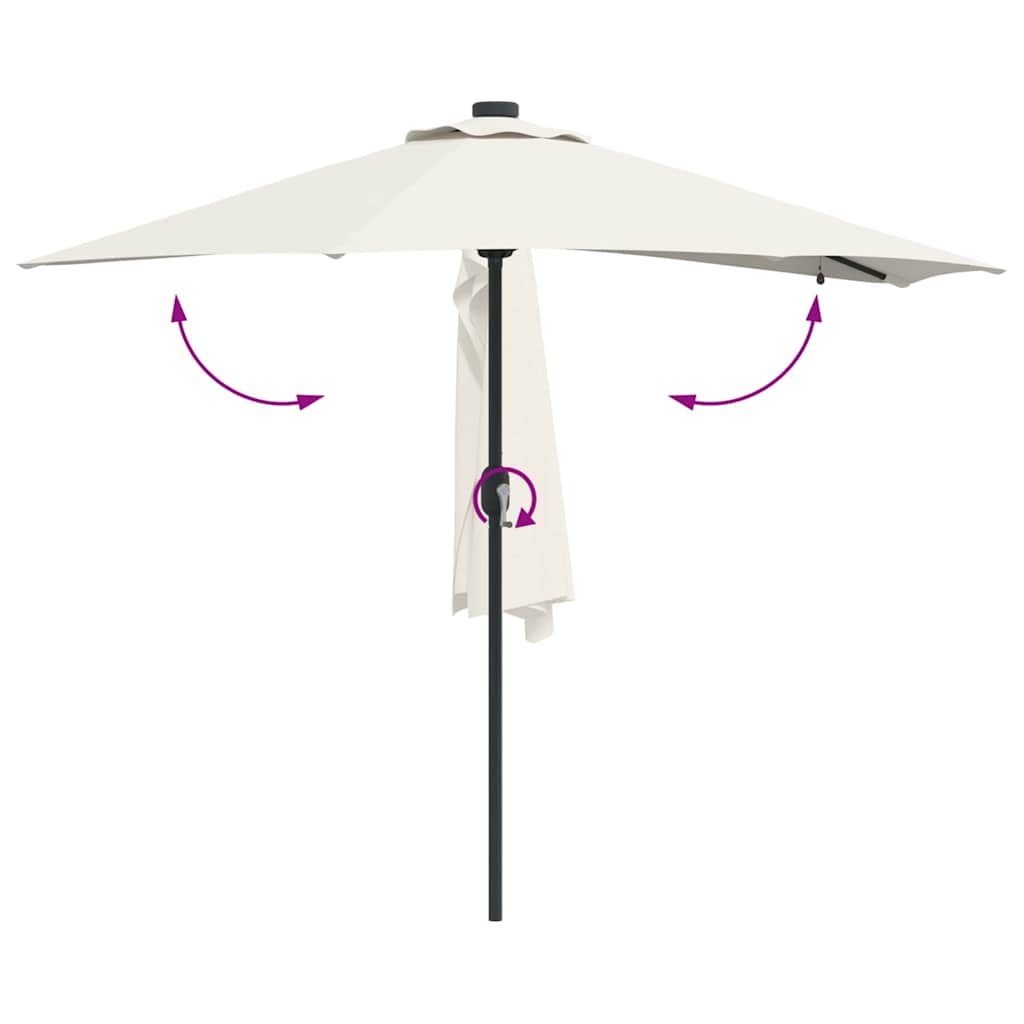 vidaXL Parasolka ogrodowa piaskowy 294 x 150 x 223 cm Poliester i Stal
