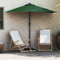 vidaXL Parasolka ogrodowa Zielony 294 x 150 x 223 cm Poliester i Stal