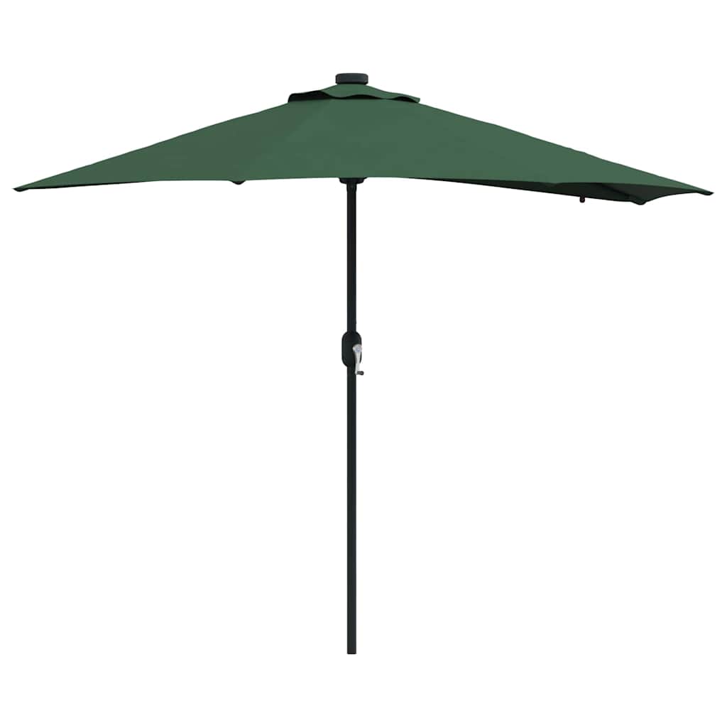 vidaXL Parasolka ogrodowa Zielony 294 x 150 x 223 cm Poliester i Stal