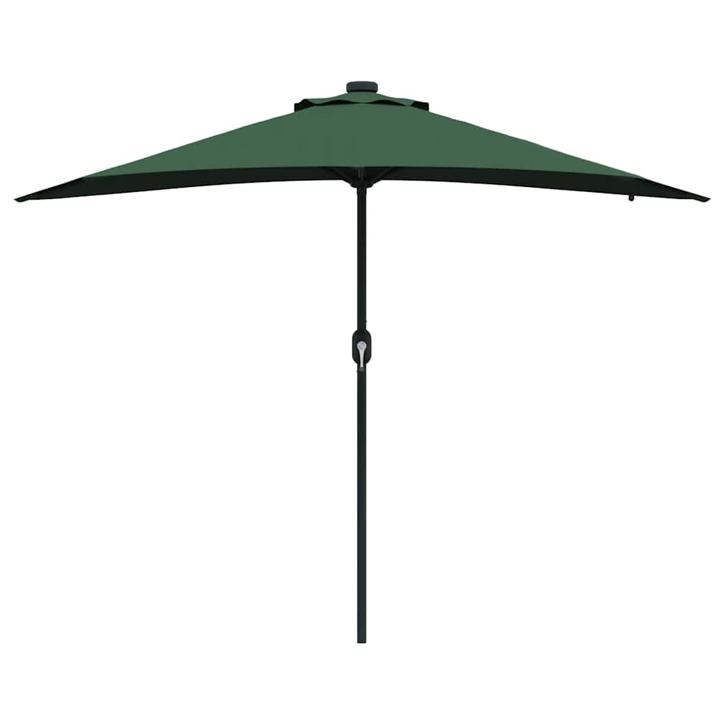 vidaXL Parasolka ogrodowa Zielony 294 x 150 x 223 cm Poliester i Stal