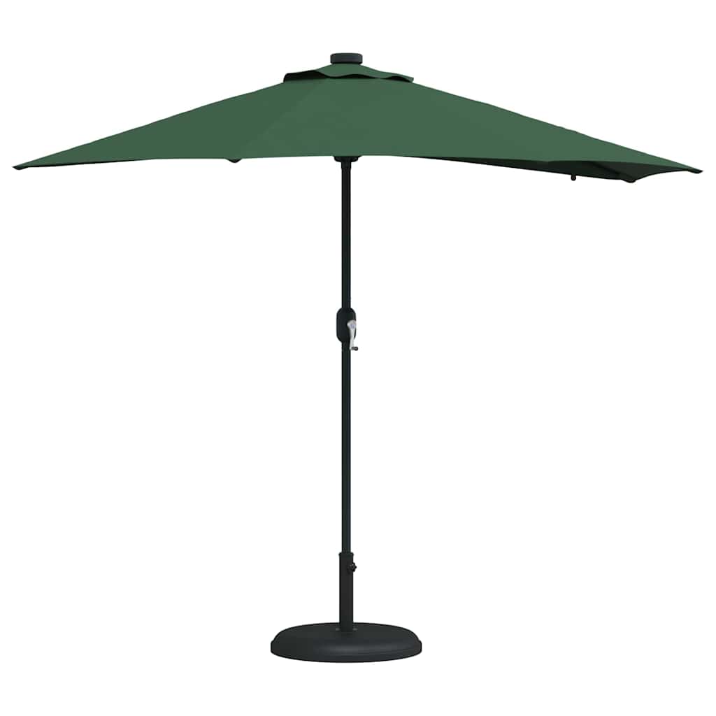 vidaXL Parasolka ogrodowa Zielony 294 x 150 x 223 cm Poliester i Stal