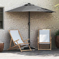 vidaXL Parasolka ogrodowa Antracyt 294 x 150 x 223 cm Poliester i Stal