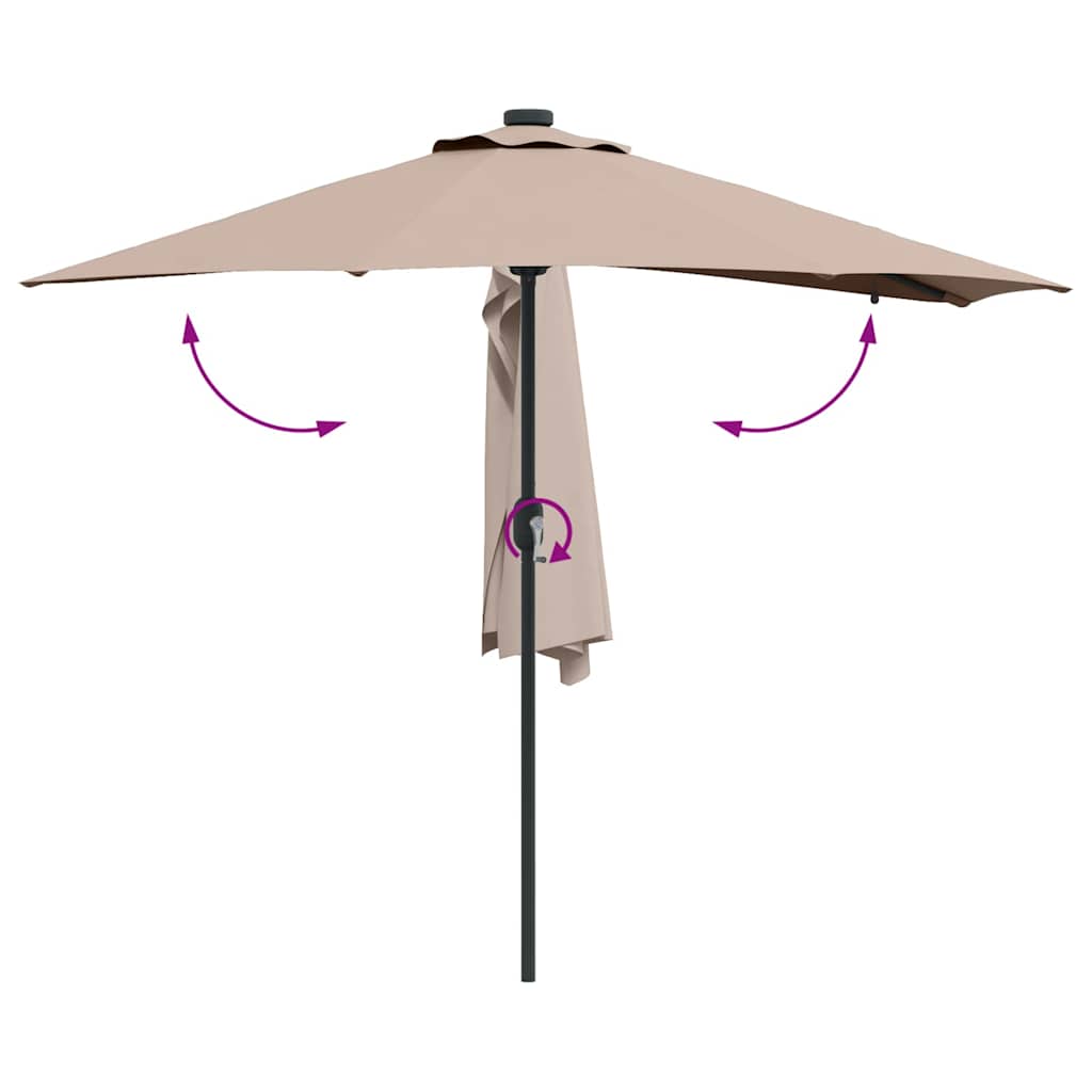 vidaXL Parasolka ogrodowa Ciemnoszary 294 x 150 x 223 cm