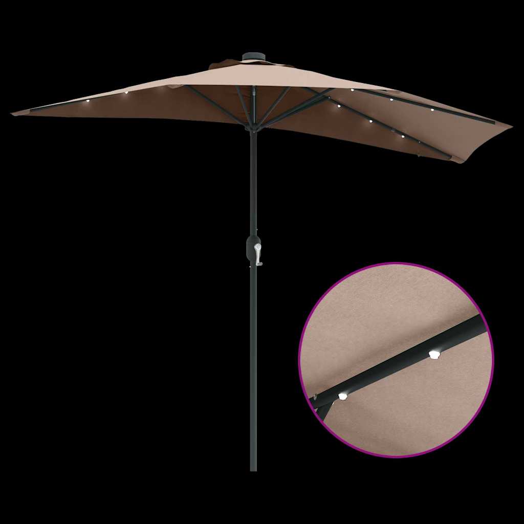 vidaXL Parasolka ogrodowa Ciemnoszary 294 x 150 x 223 cm