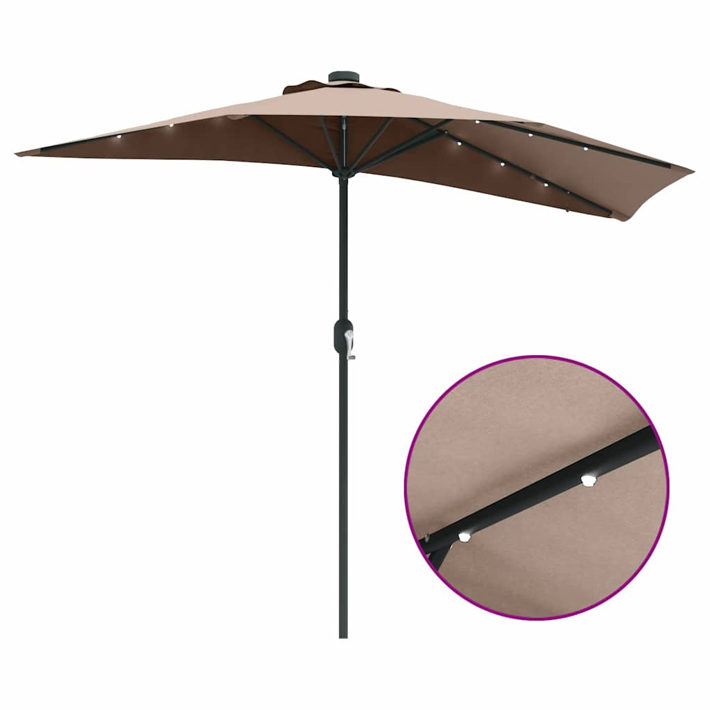 vidaXL Parasolka ogrodowa Ciemnoszary 294 x 150 x 223 cm