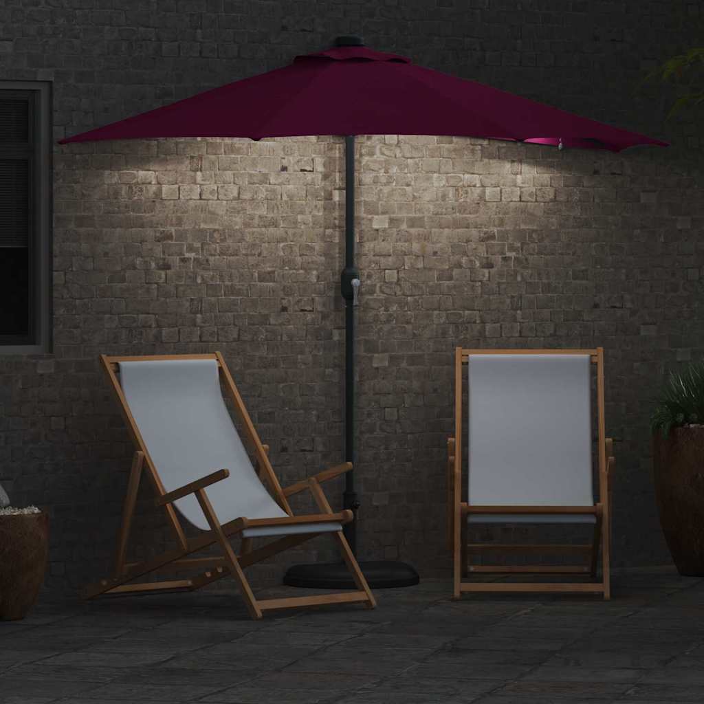 vidaXL Parasolka ogrodowa Bordeaux Czerwony 294 x 150 x 223 cm