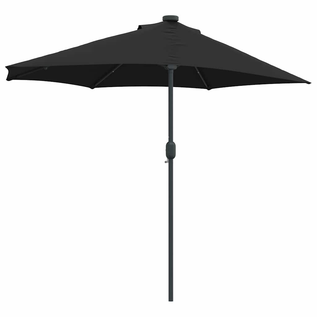 vidaXL Parasolka ogrodowa Czarny 294 x 150 x 223 cm Poliester i Stal