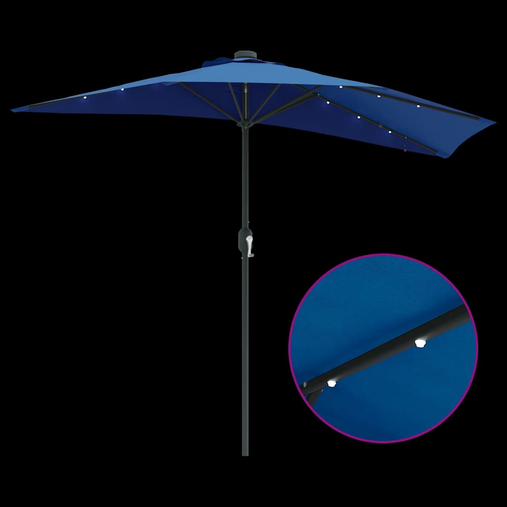 vidaXL Parasolka ogrodowa Niebieski azur 294 x 150 x 223 cm