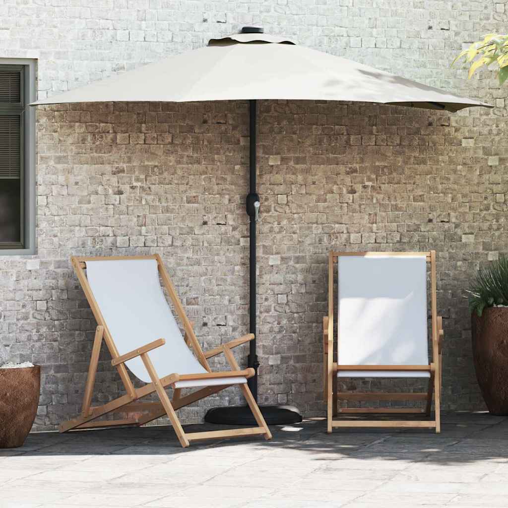 vidaXL Parasolka ogrodowa piaskowy 294 x 150 x 224 cm Poliester i Stal