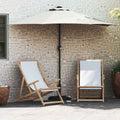 vidaXL Parasolka ogrodowa piaskowy 294 x 150 x 224 cm Poliester i Stal
