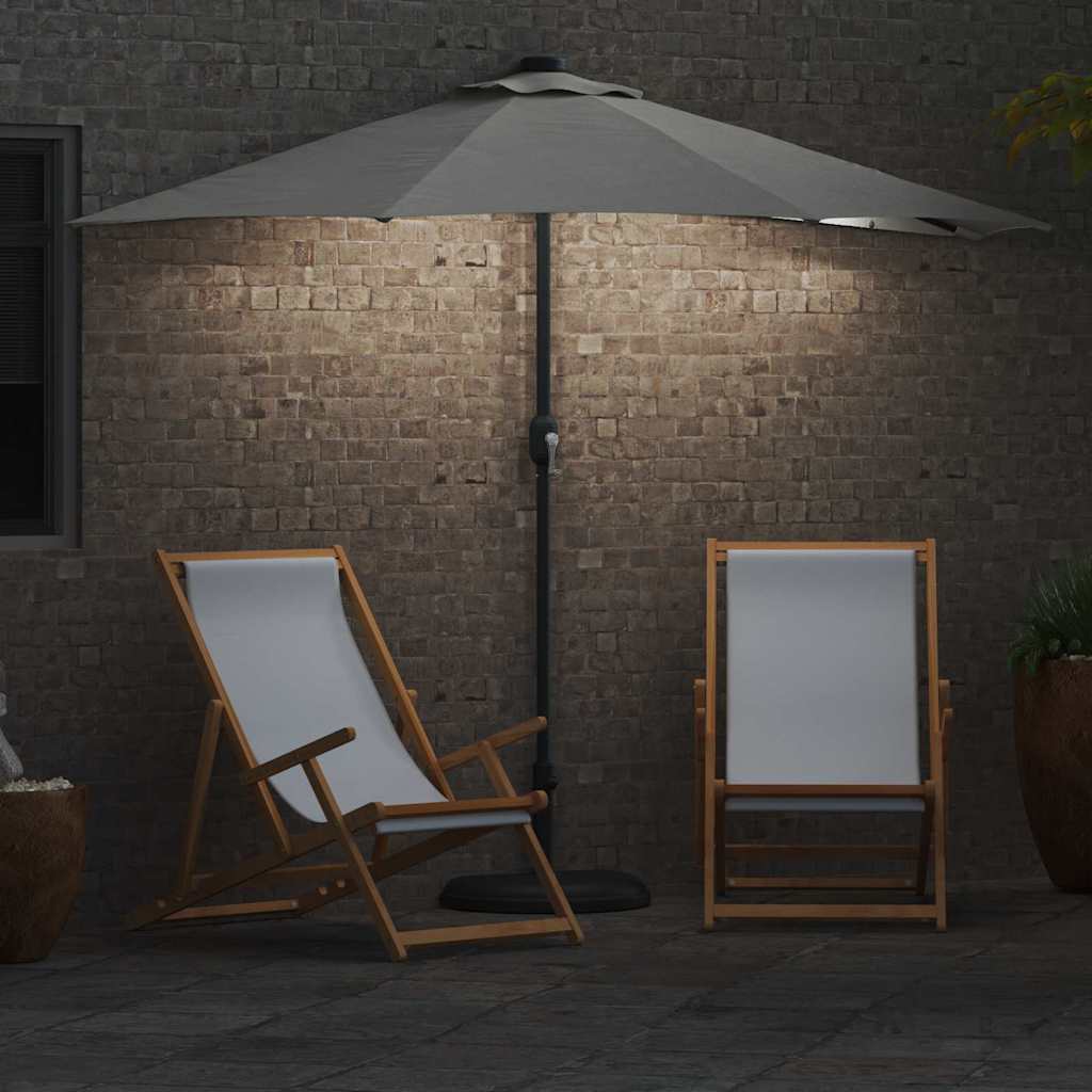vidaXL Parasolka ogrodowa piaskowy 294 x 150 x 224 cm Poliester i Stal
