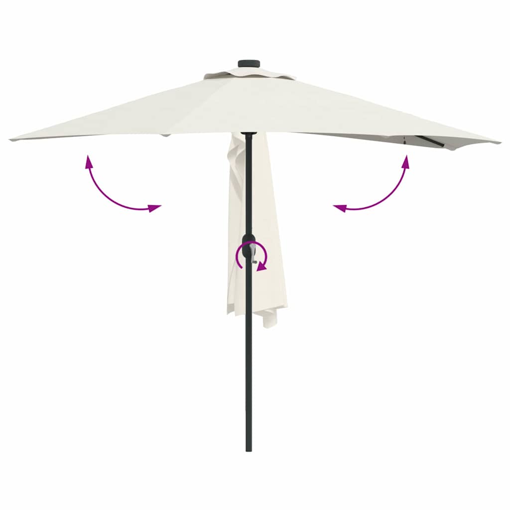 vidaXL Parasolka ogrodowa piaskowy 294 x 150 x 224 cm Poliester i Stal