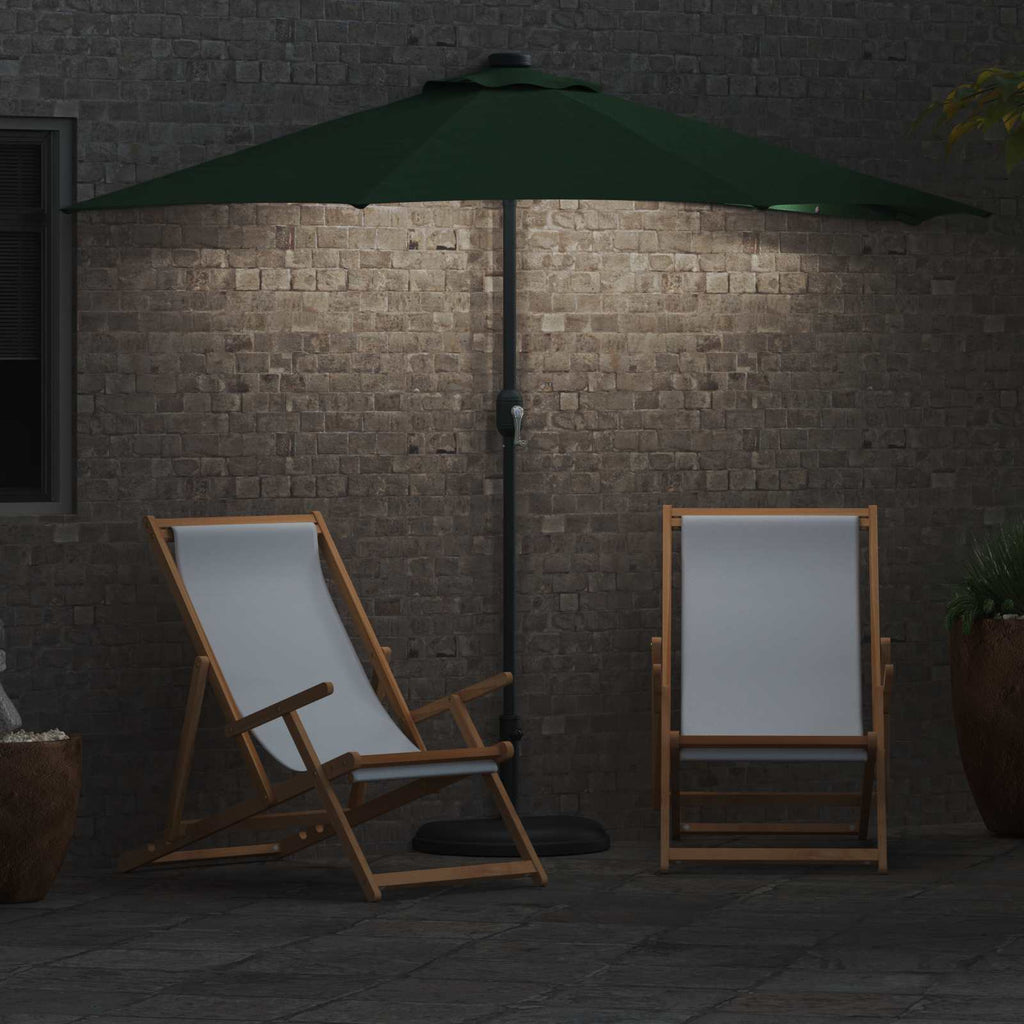 vidaXL Parasolka ogrodowa Zielony 294 x 150 x 224 cm Poliester i Stal