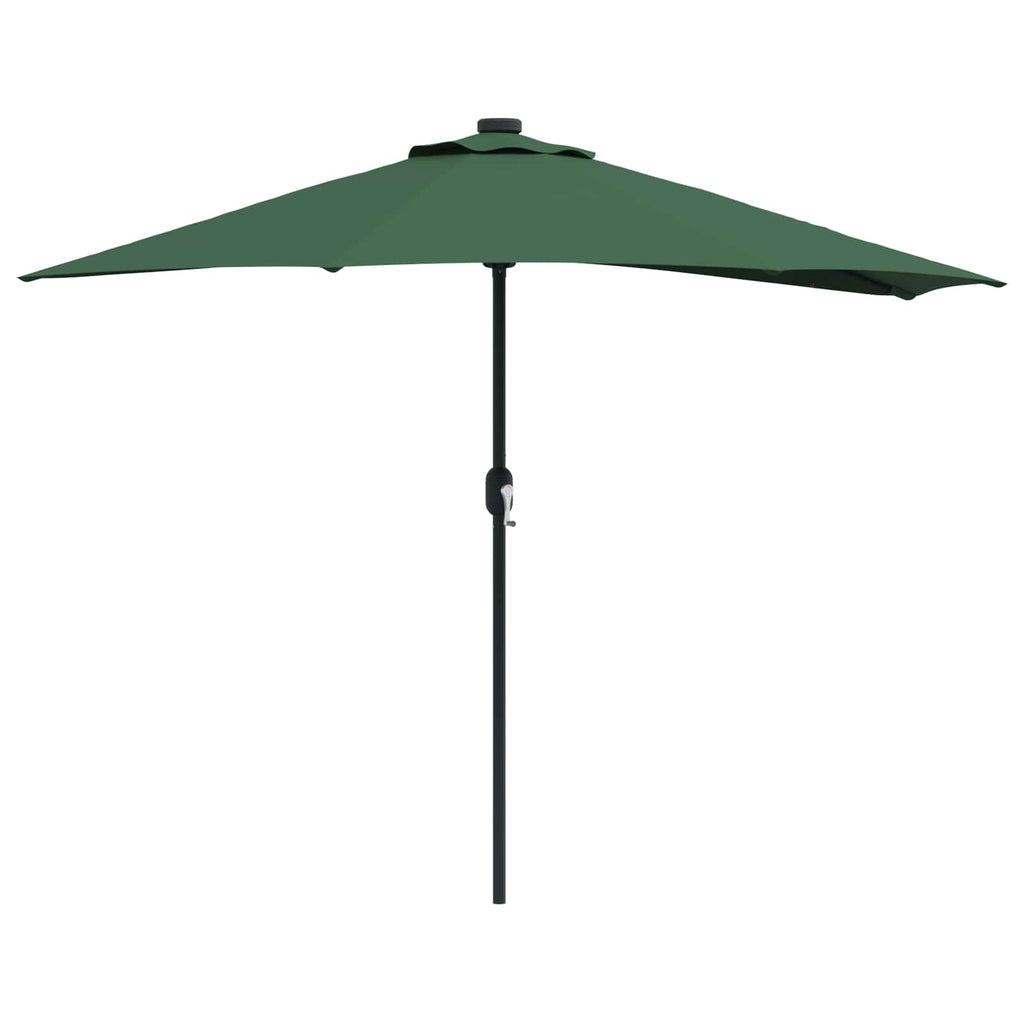 vidaXL Parasolka ogrodowa Zielony 294 x 150 x 224 cm Poliester i Stal
