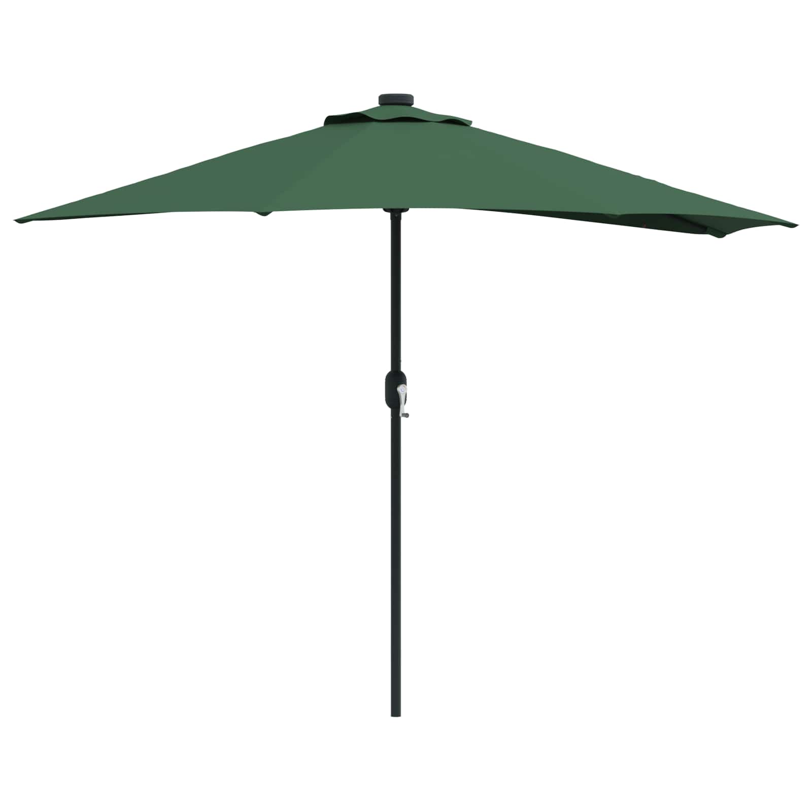 vidaXL Parasolka ogrodowa Zielony 294 x 150 x 224 cm Poliester i Stal