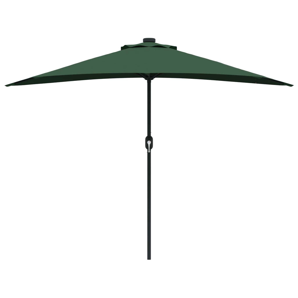 vidaXL Parasolka ogrodowa Zielony 294 x 150 x 224 cm Poliester i Stal