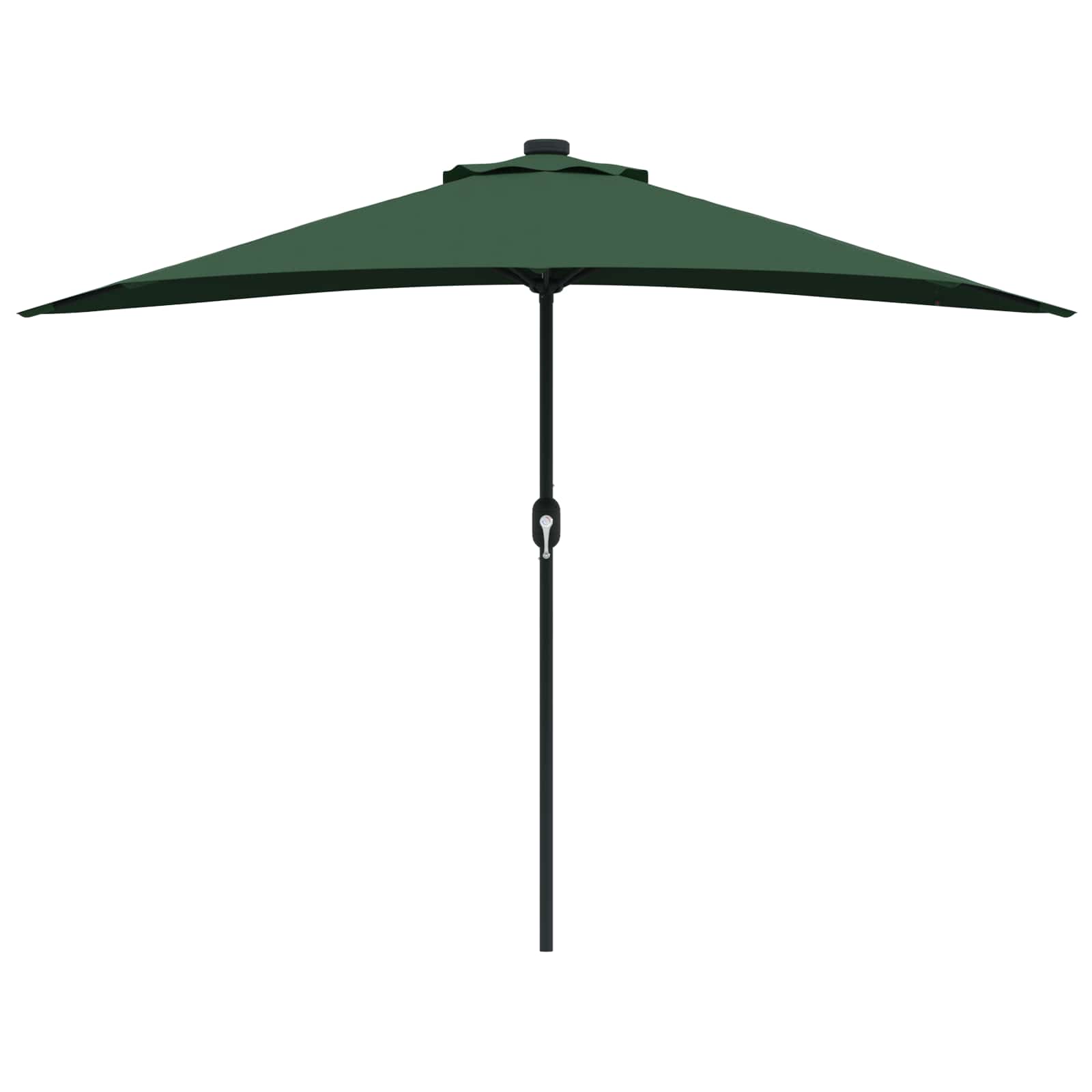 vidaXL Parasolka ogrodowa Zielony 294 x 150 x 224 cm Poliester i Stal