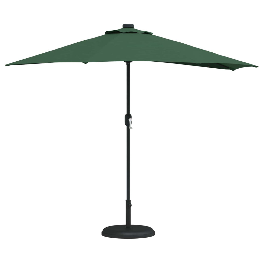 vidaXL Parasolka ogrodowa Zielony 294 x 150 x 224 cm Poliester i Stal