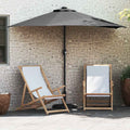 vidaXL Parasolka ogrodowa Antracyt 294 x 150 x 224 cm Poliester i Stal