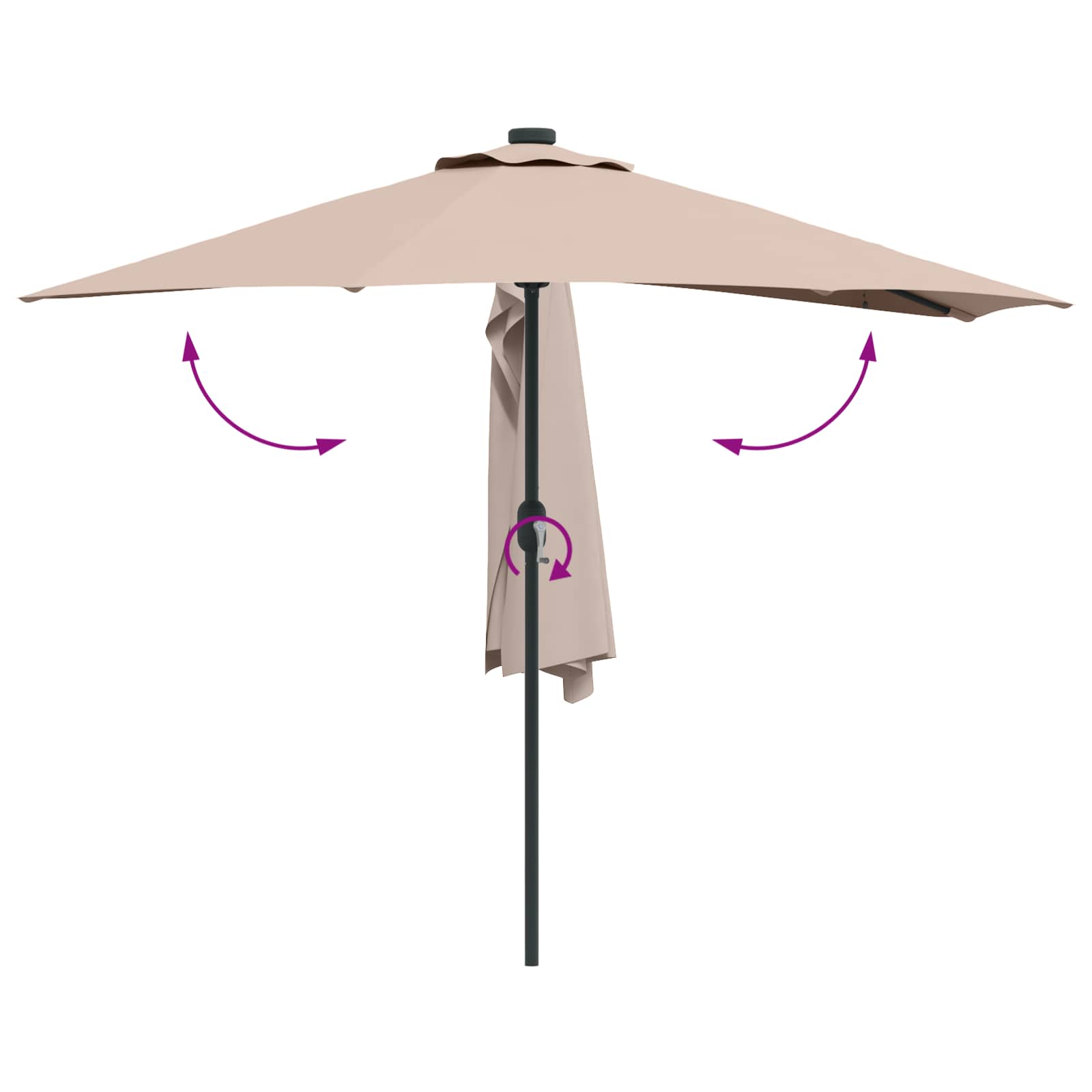vidaXL Parasolka ogrodowa Ciemnoszary 294 x 150 x 224 cm