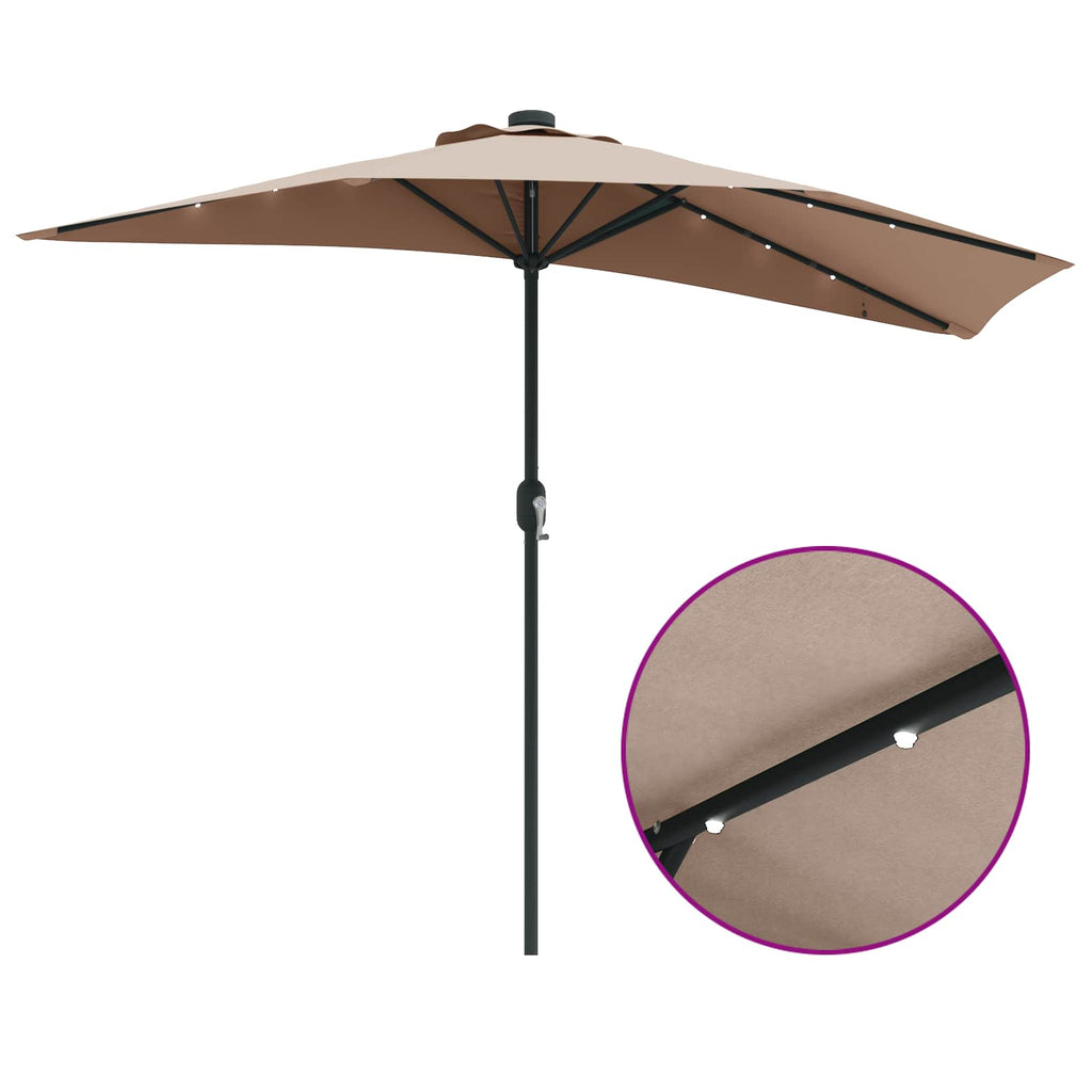 vidaXL Parasolka ogrodowa Ciemnoszary 294 x 150 x 224 cm