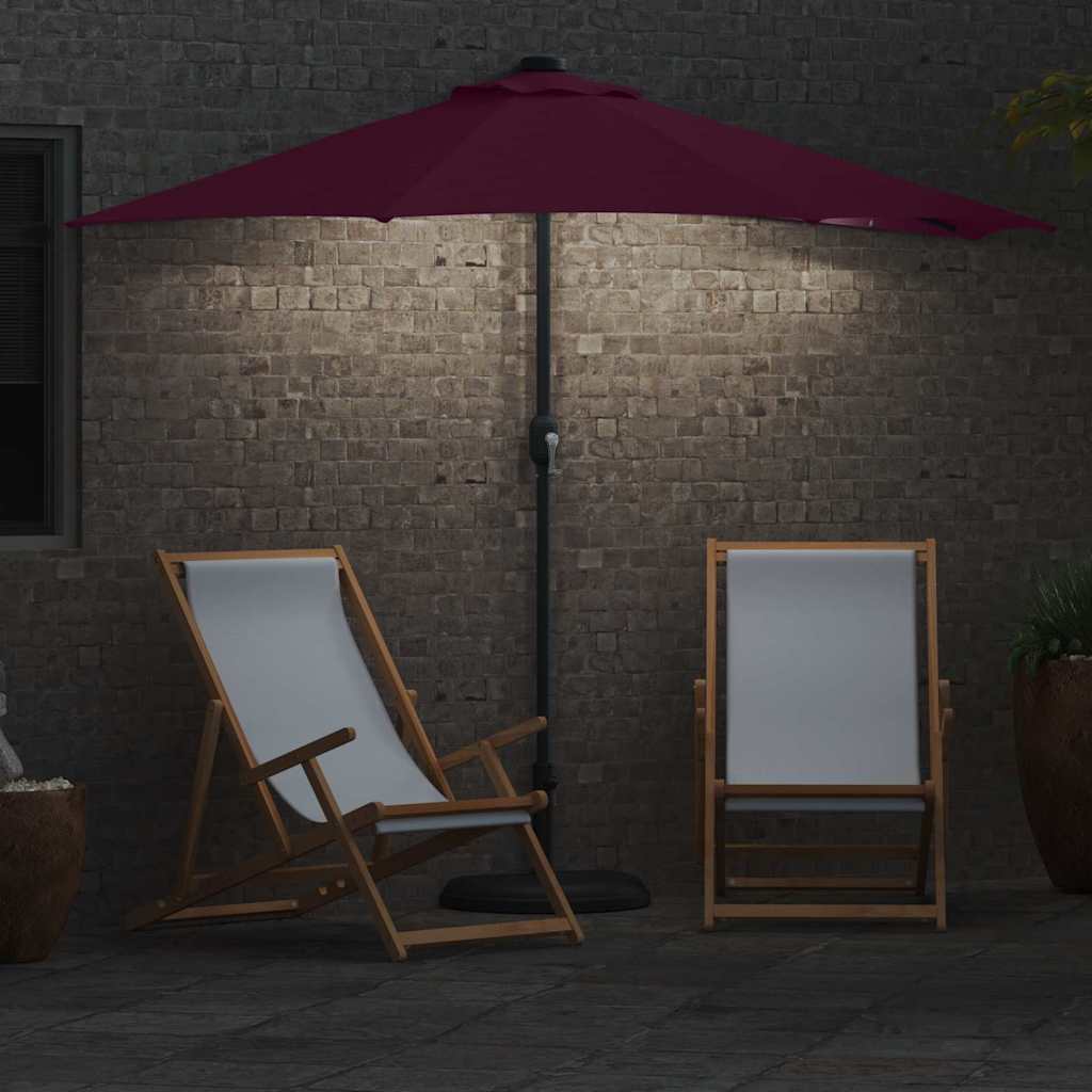 vidaXL Parasolka ogrodowa Bordeaux Czerwony 294 x 150 x 224 cm