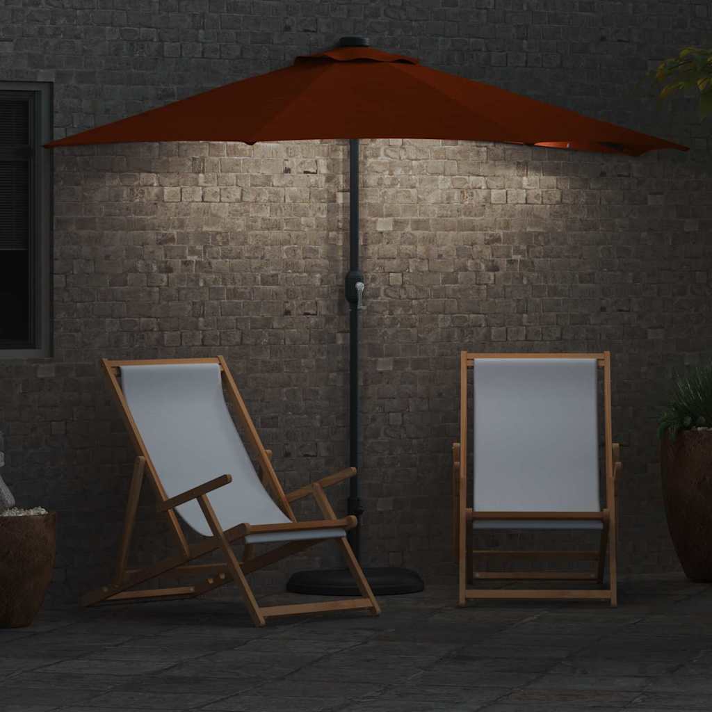 vidaXL Parasolka ogrodowa terakota 294 x 150 x 224 cm Poliester i Stal