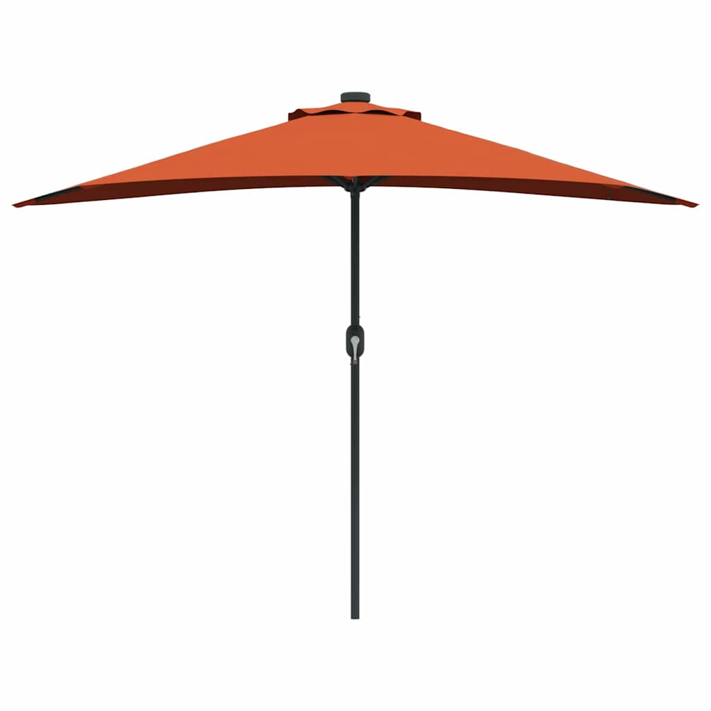 vidaXL Parasolka ogrodowa terakota 294 x 150 x 224 cm Poliester i Stal