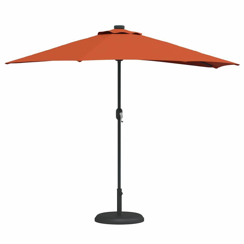 vidaXL Parasolka ogrodowa terakota 294 x 150 x 224 cm Poliester i Stal