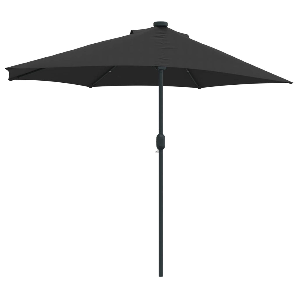 vidaXL Parasolka ogrodowa Czarny 294 x 150 x 224 cm Poliester i Stal