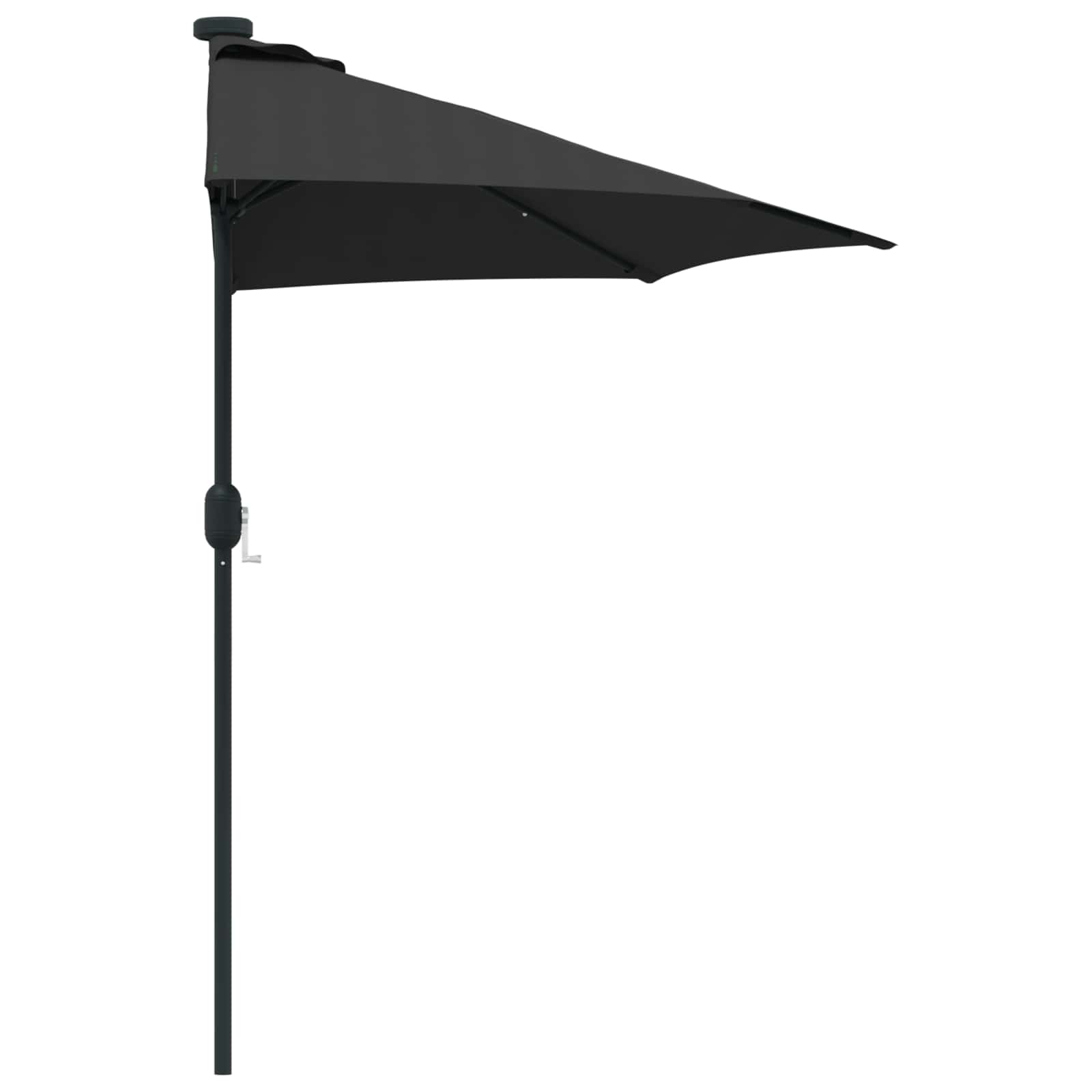 vidaXL Parasolka ogrodowa Czarny 294 x 150 x 224 cm Poliester i Stal