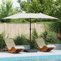 vidaXL Parasolka ogrodowa piaskowy 385 x 209 x 244 cm Poliester i Stal