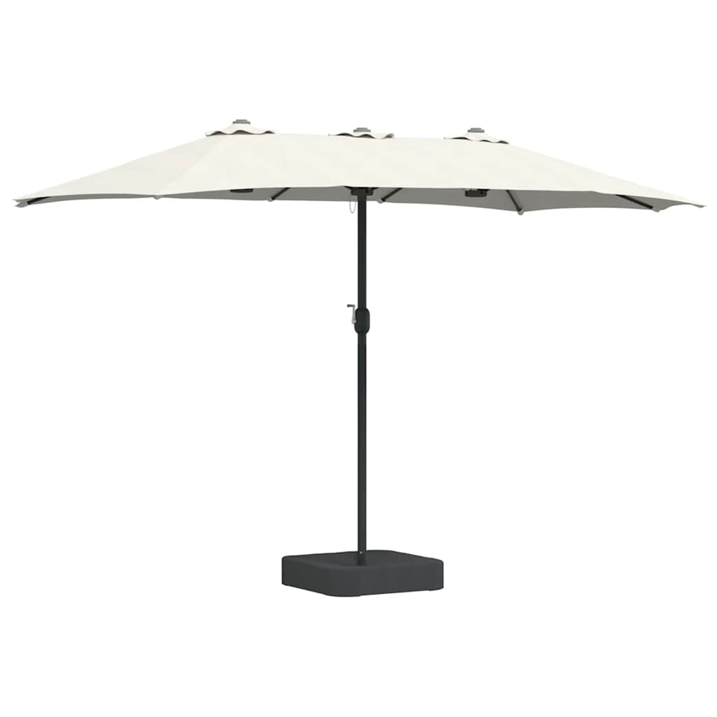 vidaXL Parasolka ogrodowa piaskowy 385 x 209 x 244 cm Poliester i Stal