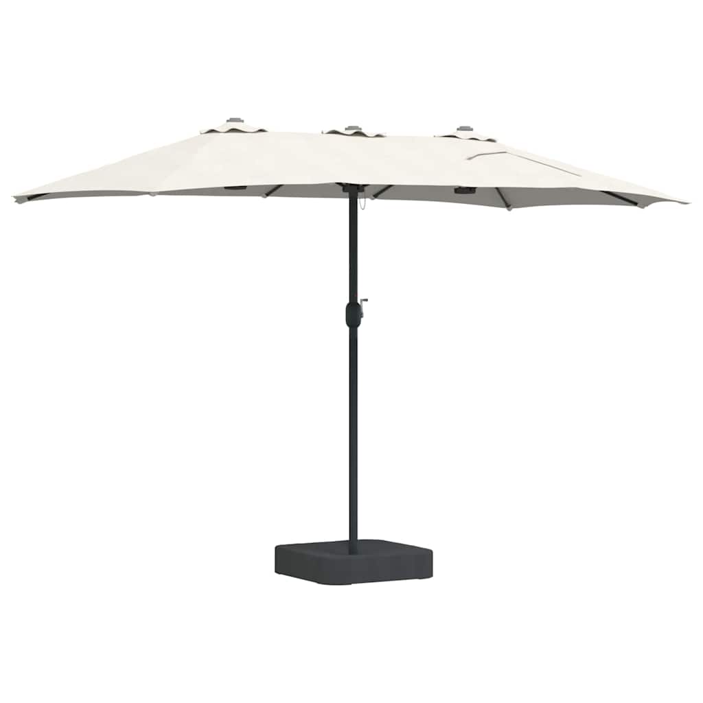 vidaXL Parasolka ogrodowa piaskowy 385 x 209 x 244 cm Poliester i Stal