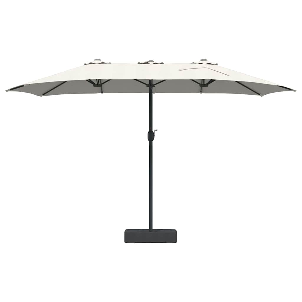 vidaXL Parasolka ogrodowa piaskowy 385 x 209 x 244 cm Poliester i Stal